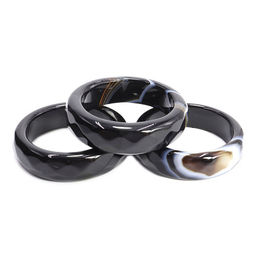 Кольцо из камня Черный агат дарует защиту от всех видов сглаза и порчи размер микс