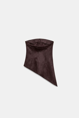 TOP ASIM?TRICO EFECTO ANTE / Marr?n chocolate - Zara фото 3