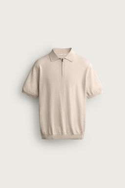 POLO PUNTO REGULAR FIT CREMALLERA / Crudo / Beige - Zara фото 5