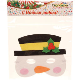 Цена за 4шт. Маска "Снеговик", пвх