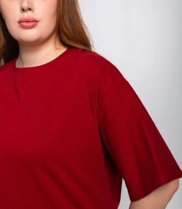 Футболка #ОКТ075001, бордовый