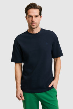Erkek Comfort Fit Bisiklet Yaka Lacivert Ti__rt