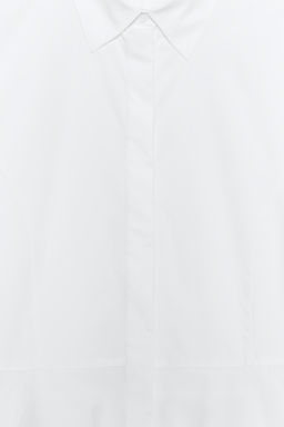 CAMISA POPEL?N PEPLUM / Blanco - Zara фото 10