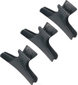 Dewal Зажим для волос бабочка CL2202, пластик, 8 см, черный, 12 шт. фото 2