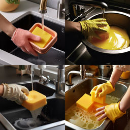 Губки хозяйственные "10 Миди" 10шт, арт. Г14