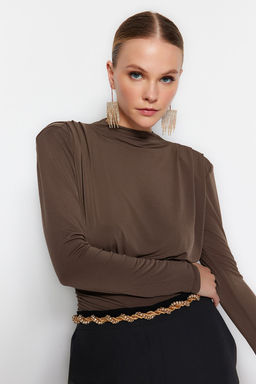 Kahverengi Drapeli C?tc?tl? Orme Body TPRAW23BD00048