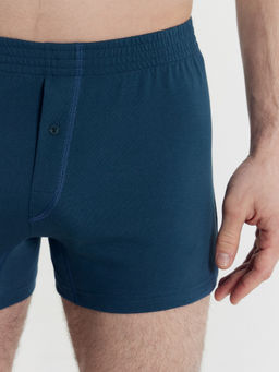 Цена за 2 штуки! Трусы мужские шорты в синем цвете морская волна 411152 - Mark formelle фото 3