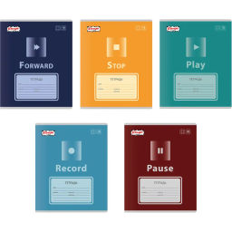 Цена за 2 шт. Тетрадь школьная А5 18л клетка Комус Класс Play, в ассортименте, 2021686