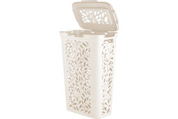 Корзина для белья 40л Leaves молочный 440*275*635м - Полимербыт фото 2