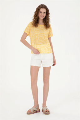 Женская шафрановая футболка - U.s. polo assn фото 4