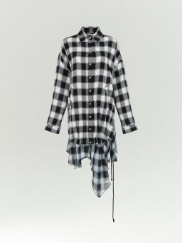 ЕМКА / Платье-рубашка миди в клетку - Emka фото 6