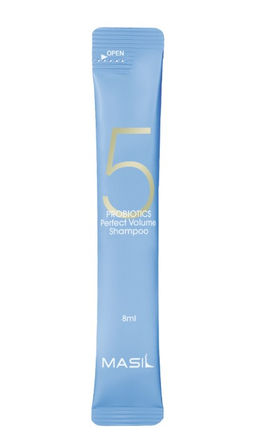 Шампунь для объема волос с пробиотиками в саше, 8мл*20шт (5 голубой саше)