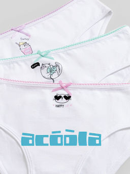 ACOOLA / Трусы детские для девочек в наборе из 3шт Shirlir цвет в ассортименте