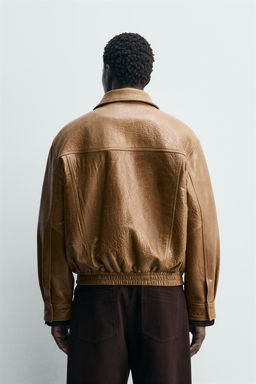 LEATHER JACKET WITH POCKETS - Zara фото 11