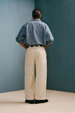 CAMISA CHAMBRAY BOXY FIT BORDADO WILLY CHAVARRIA X ZARA / Azul medio фото 2