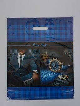 Цена за 50 шт. Пакет подарочный «Тайм стиль», полиэтиленовый с вырубной ручкой, 38×47 см, 60 мкм