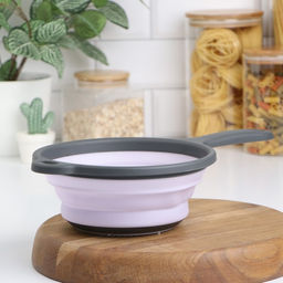 Дуршлаг складной Доляна «Волна», d=20 см, сиреневый