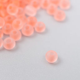 Бисер стекло 8/0 Матовый полупрозрачный. Светло-оранжевый 10 гр