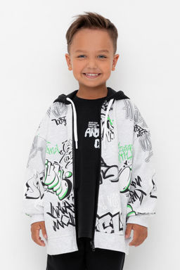 КР 302743/речной перламутр,граффити к562 джемпер (толстовка) для мал - Crockid фото 2