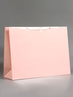 Пакет подарочный ламинированный горизонтальный «Розовый», XXL 61×46×20 см
