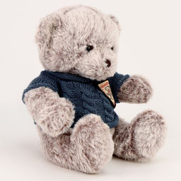 Мягкая игрушка «Медведь», 20 см, в кофте, серая