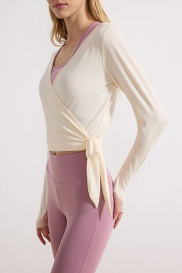 Siyah Micro Baglamal? Kruvaze Crop Bluz/Bolero THMSS26BZ00002 - Trendyolmilla фото 9