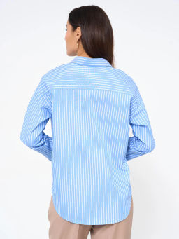 Блузка женская дл. рук. T-lab TL-B-0004V-6134 голубой.полоска  фото 3