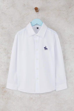 Buz Mavi Nak?sl? Regular Oxford Dokuma Erkek Cocuk Okul Gomlegi TKDAW26GO00000 - Trendyolmilla фото 6