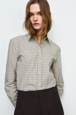ZW COLLECTION CHECK SHIRT - Zara фото 8