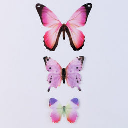 Набор для украшения «Бабочки», 12 шт., цвет розовый