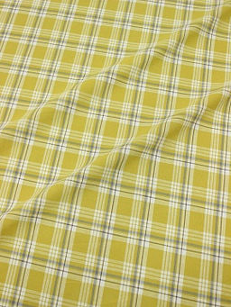 Вареный (стираный) хлопок Клетка цв.горчичный/серый, ш.2.5м, хлопок-100%, 125гр/м.кв