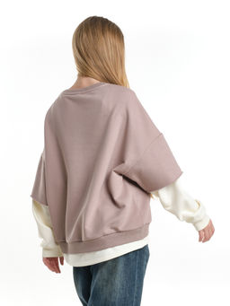 Толстовка для девочки 22-8047 бежевый - Mini maxi фото 14