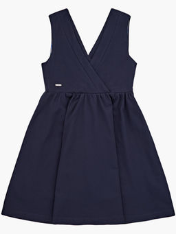 Сарафан Платье для девочки школьная форма синяя 22-7309 синий - Mini maxi фото 8