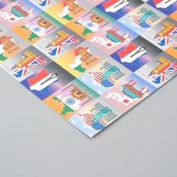 Бумага для скрапбукинга двусторонняя «Путешествия», плотность 180 г, набор 5 шт., 30.5×32 см