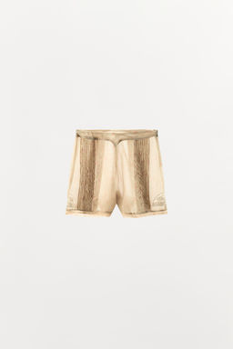 SHORTS ORGANZA ESTAMPADO BORDADOS / Crudo - Zara фото 2