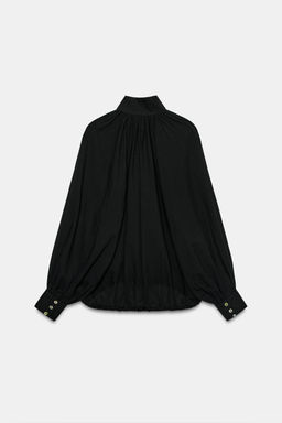 CAMISA CUELLO SUBIDO ZW COLLECTION / Negro