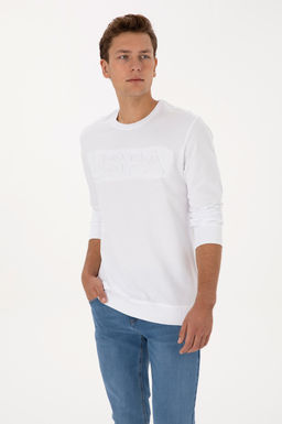 Erkek Beyaz Basic Sweatshirt - U.s. polo assn фото 3