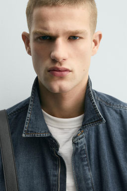 CAMISA DENIM CREMALLERA / Azul - Zara фото 5