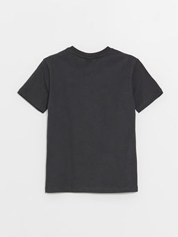 Bisiklet Yaka Bask?l? K?sa Kollu Erkek ?ocuk Ti??rt - Waikiki фото 3