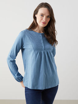 Bisiklet Yaka Nak??l? Bluz