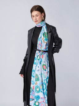 Большой, мягкий, тонкий и очень нежный двусторонний палантин с рисунком - Tantino фото 5