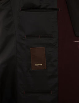 Бордово-красный приталенный костюм для жениха - Cacharel фото 6