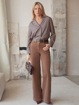 Блузка из вискозы с принтом - Vilatte фото 4