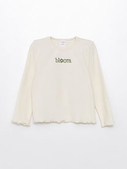 Bisiklet Yaka Uzun Kollu Bask?l? Bask?l? K?z Bebek Bluz ve ?ort Etek 2li Tak?m - Waikiki фото 2