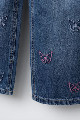 KUROMI SANRIO WIDE-LEG DENIM TROUSERS - Zara фото 3