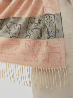 В составе шерсть. Большой теплый двусторонний палантин - Tantino фото 10