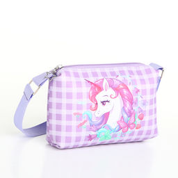 Сумка детская «Единорог», для девочки, на молнии, сиреневая