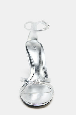 METALLIC HIGH-HEEL SANDALS - Zara фото 23