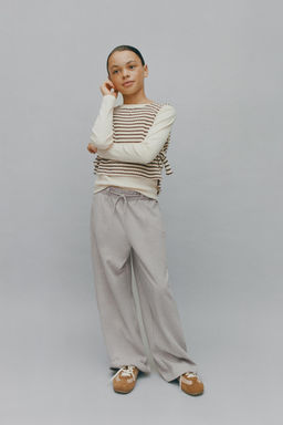 STRIPED T-SHIRT WITH COMBINED WAISTCOAT - Zara фото 5