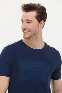 U. S. Polo Assn Мужская темно-синяя футболка с круглым вырезом - U.s. polo assn фото 9